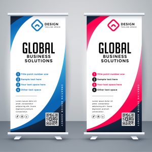 business roll up display standee for presentation purpose